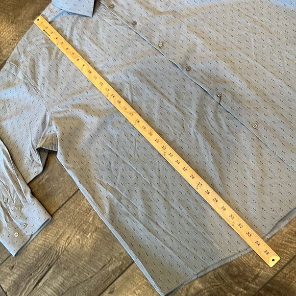 NWT Shaquille O'Neal Big Tall Button Down Long Sleeve Pattern Dress Shirt 4XLG - Picture 5 of 12